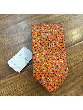 NWT J. McLaughlin butterfly print 100% silk mens tie